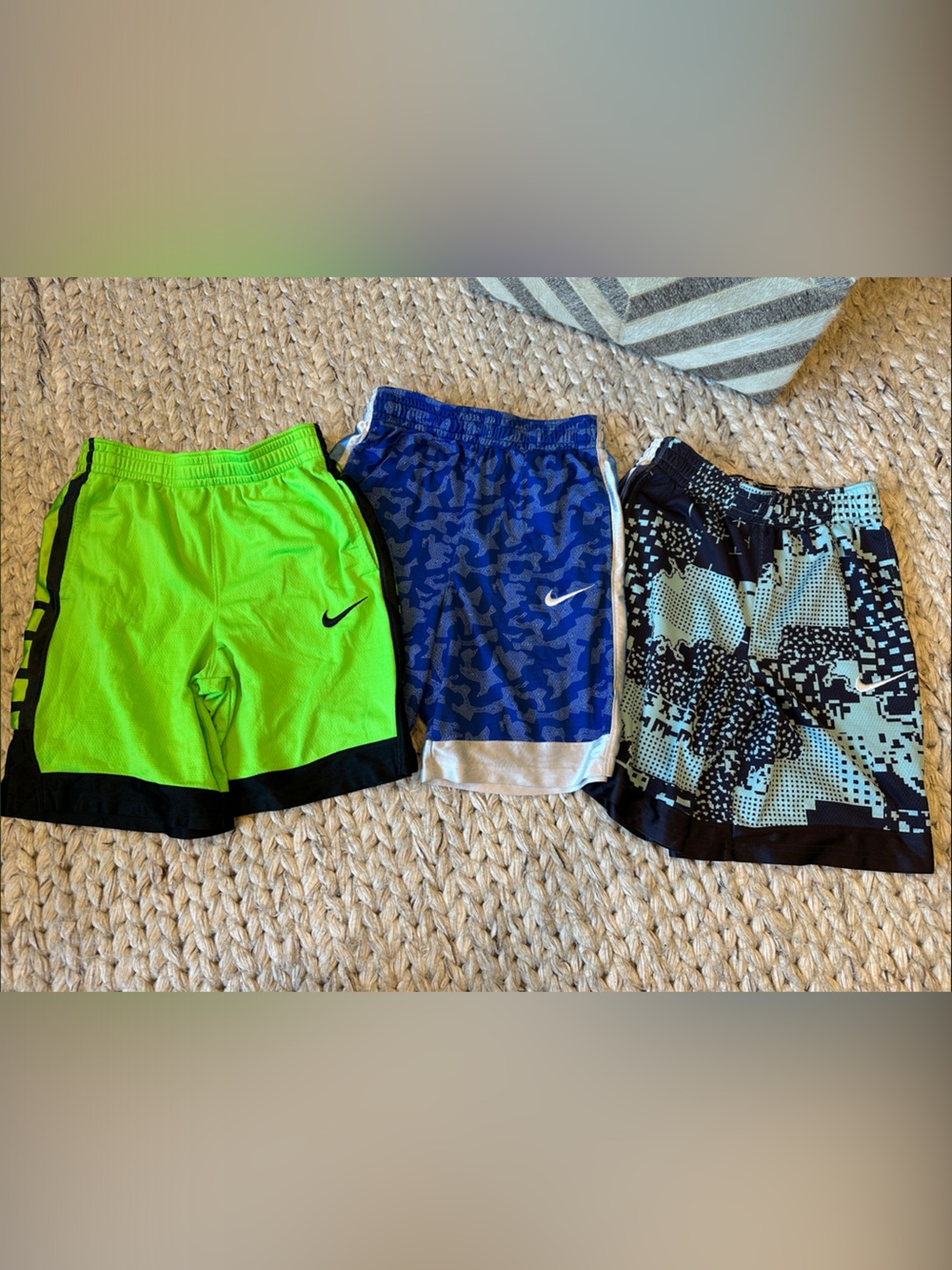 Nike Boys' Green, Blue & Black Athletic Shorts 3-Pack